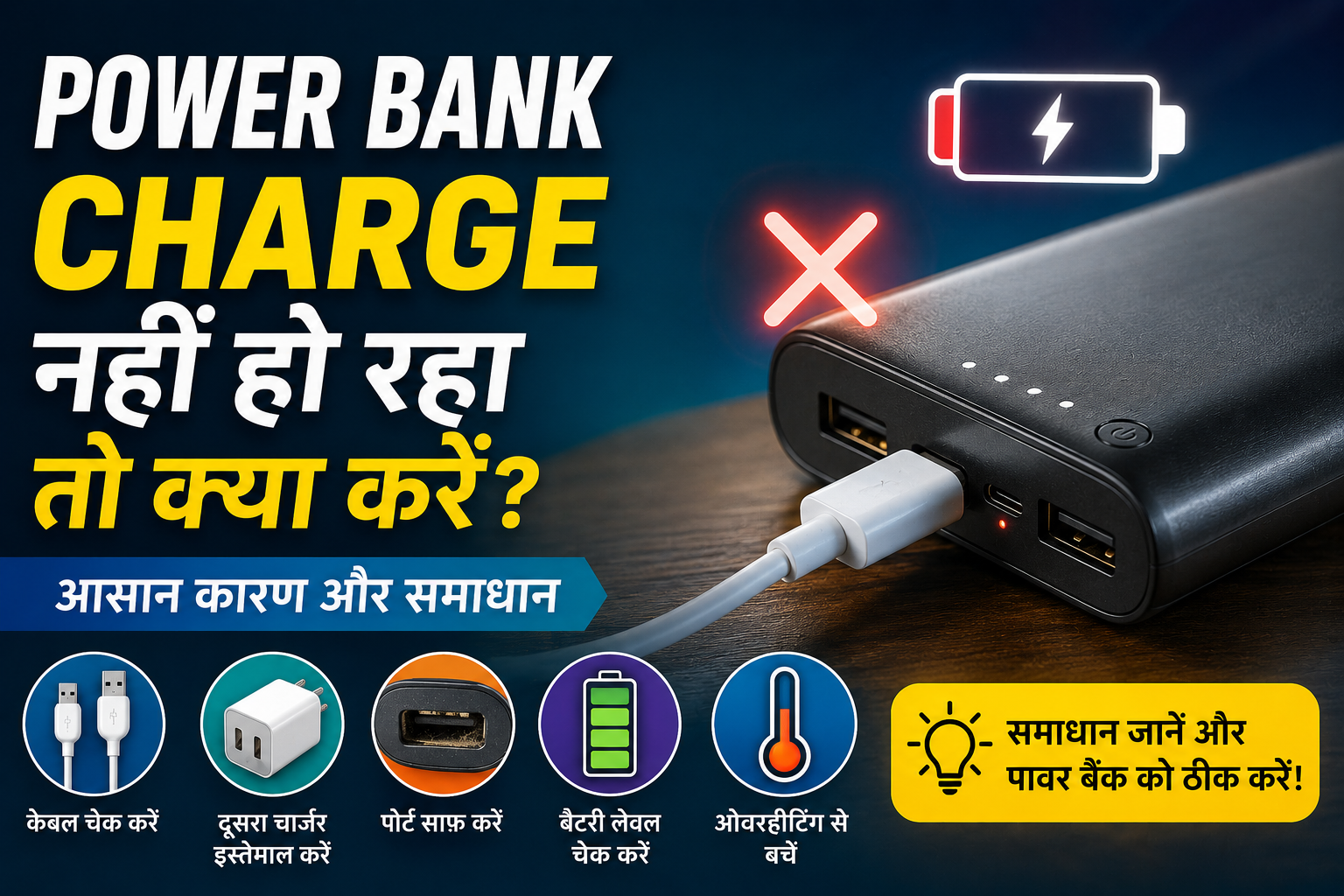 Power Bank Charge नहीं हो रहा तो क्या करें? आसान समाधान