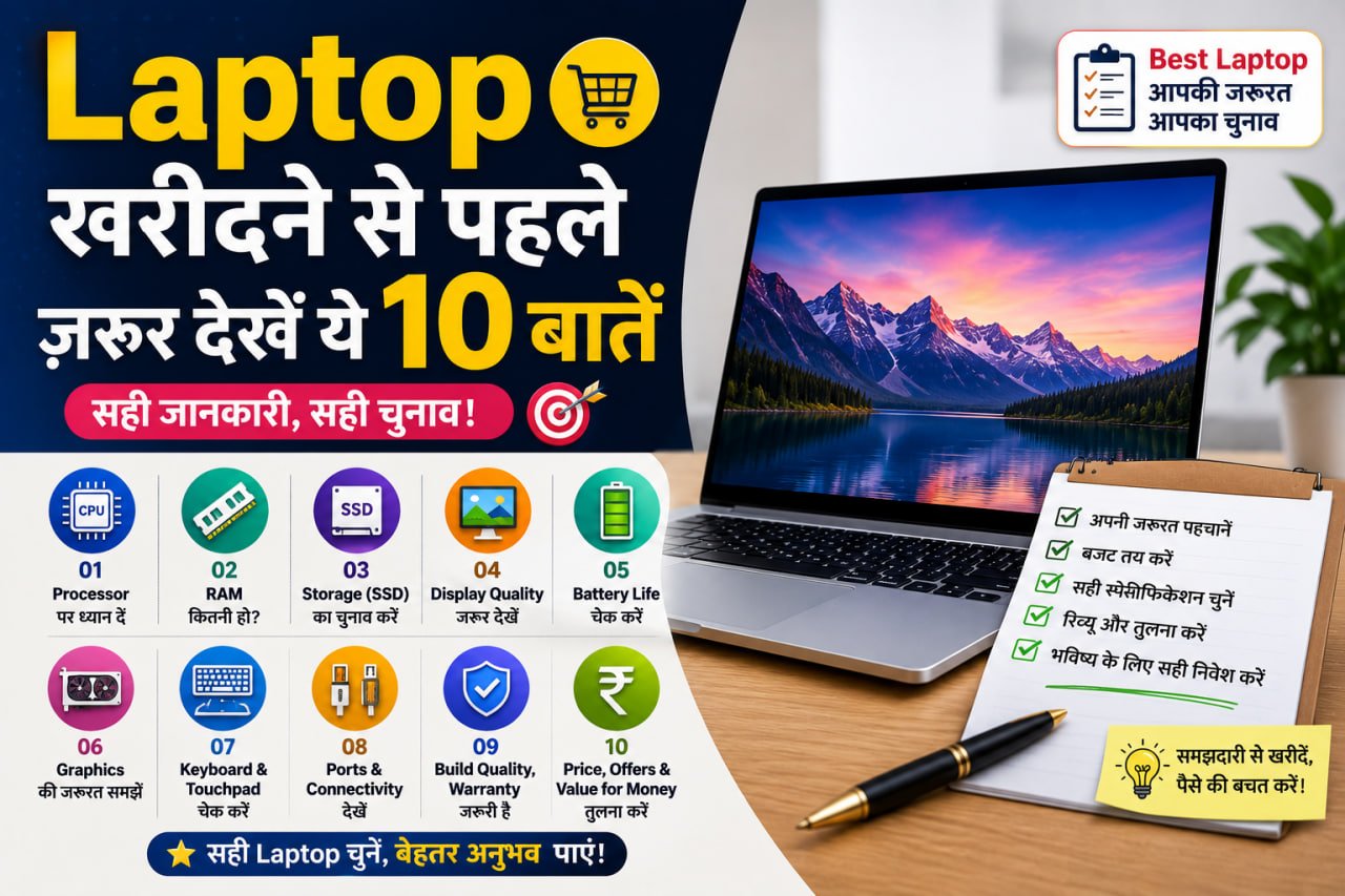 Laptop खरीदने से पहले जरूर देखें ये 10 बातें