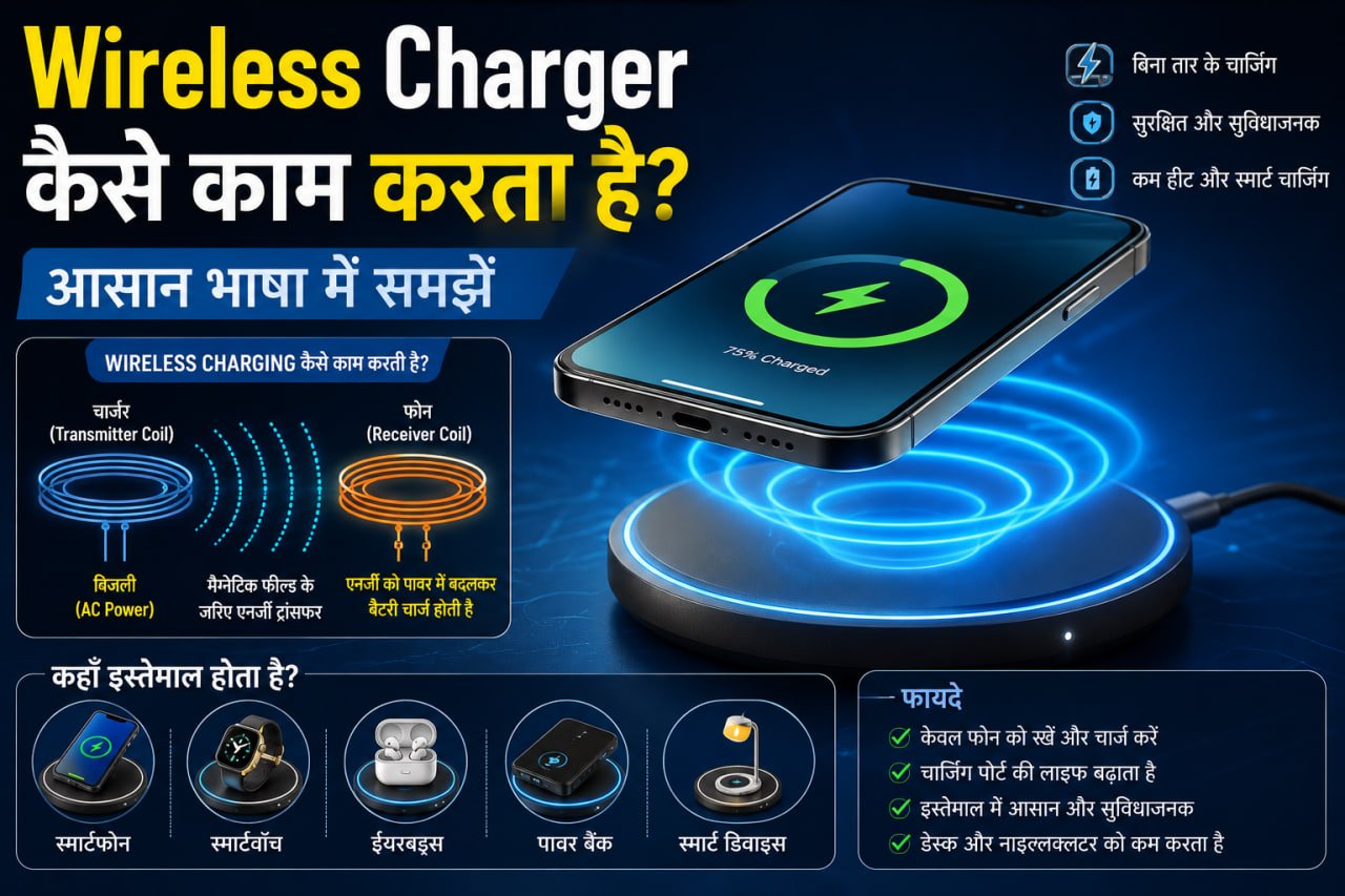Wireless Charger कैसे काम करता है? आसान भाषा में समझें