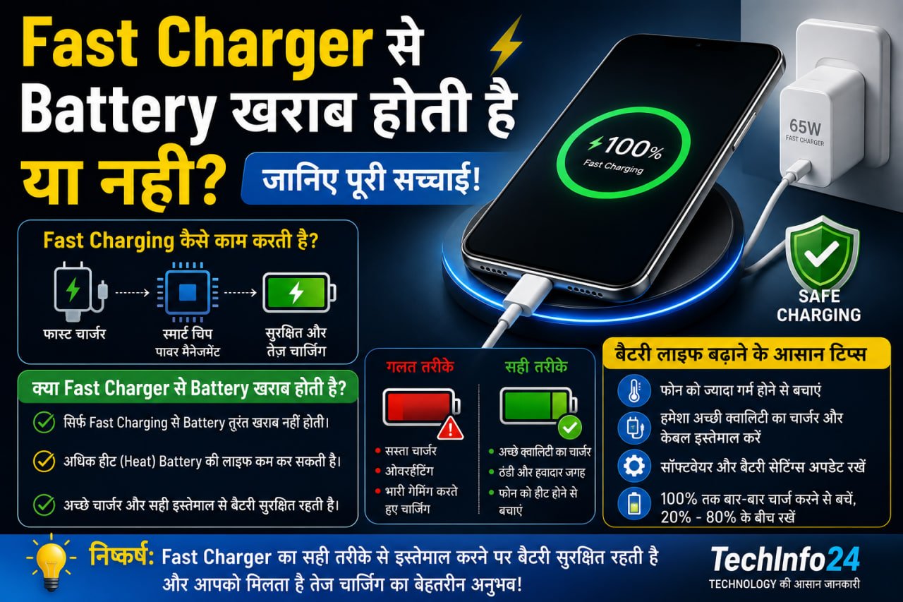 Fast Charger से Battery खराब होती है या नहीं?