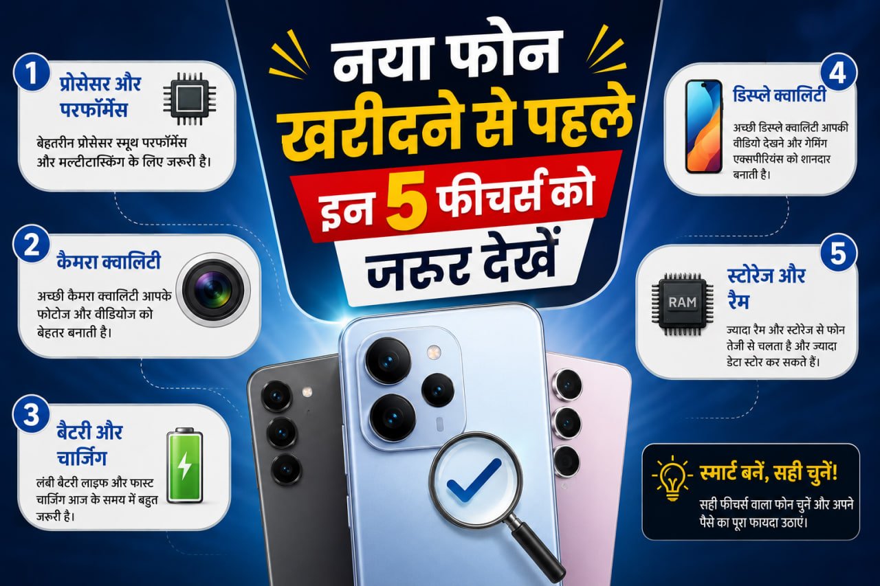 New Smartphone नया फोन खरीदने से पहले इन 5 जरूरी फीचर्स को कभी न भूलें