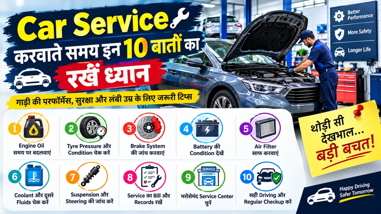 Car Service करवाते समय इन 10 बातों का रखें ध्यान